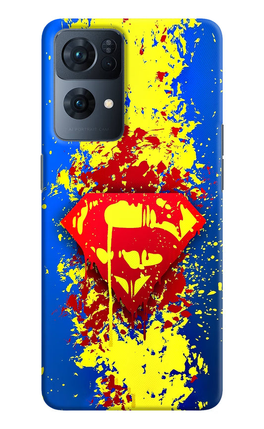 Superman logo Oppo Reno7 Pro 5G Hard Case Back Cover by Casekaro