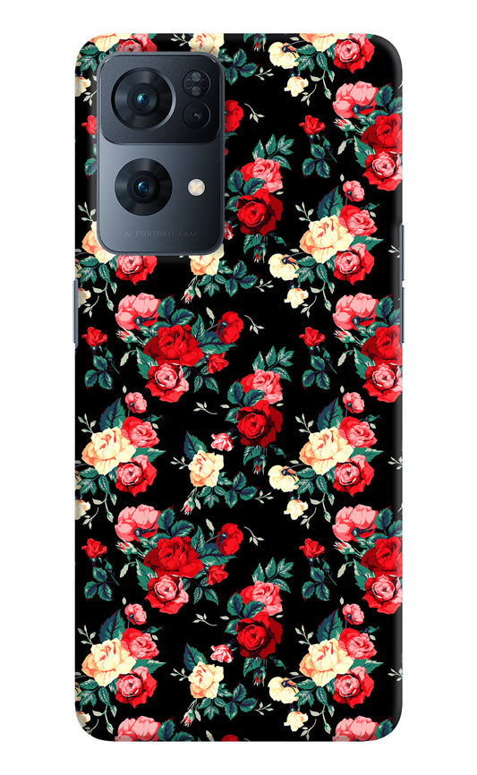Rose Pattern Oppo Reno7 Pro 5G Hard Case Back Cover by Casekaro