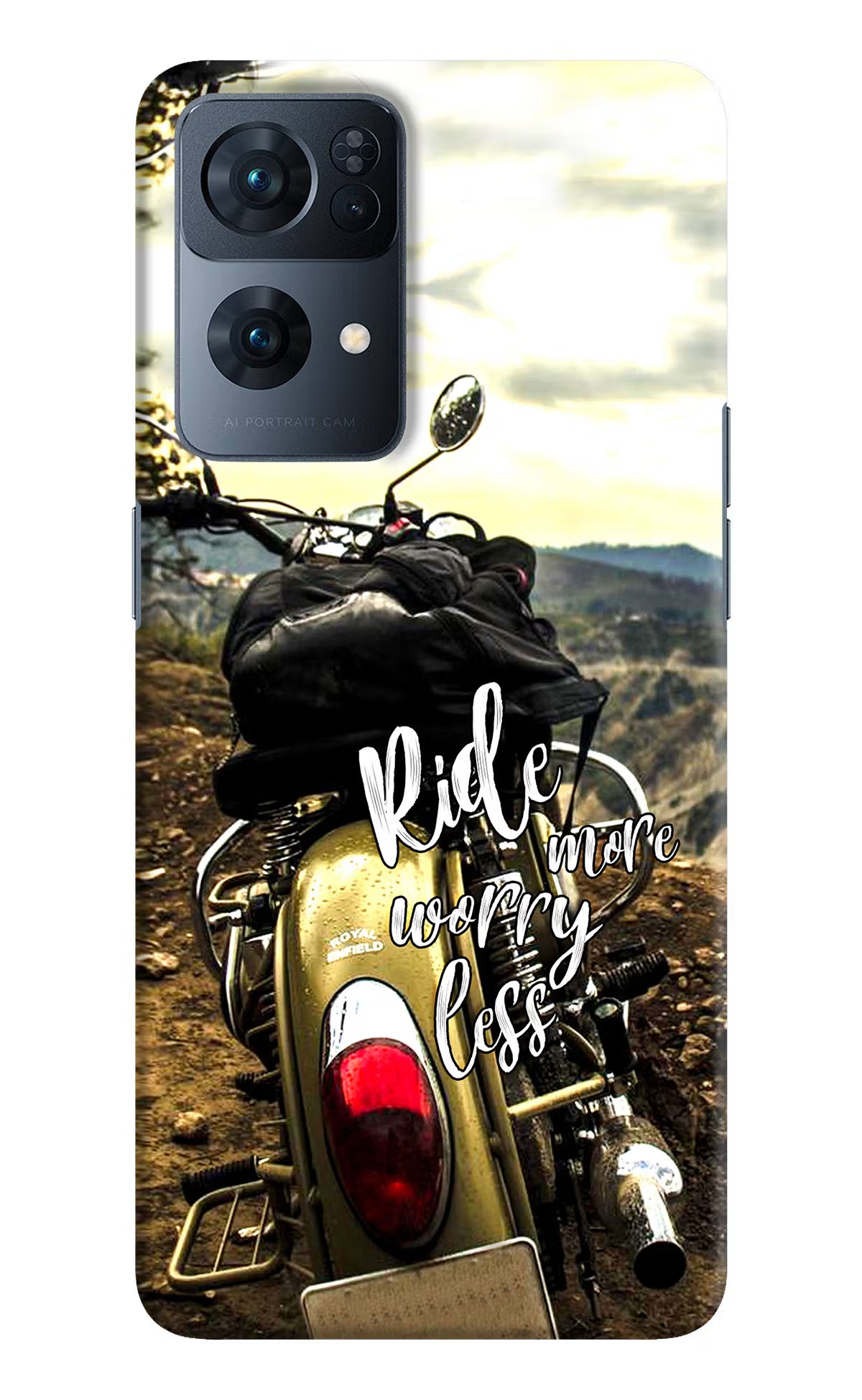 Ride More Worry Less Oppo Reno7 Pro 5G Hard Case Back Cover by Casekaro