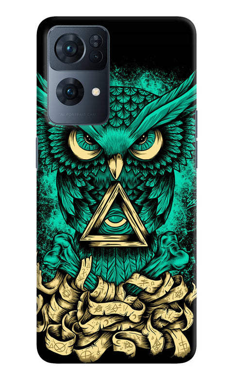 Green Owl Oppo Reno7 Pro 5G Back Cover