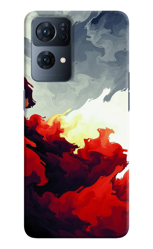 Fire Cloud Oppo Reno7 Pro 5G Hard Case Back Cover by Casekaro