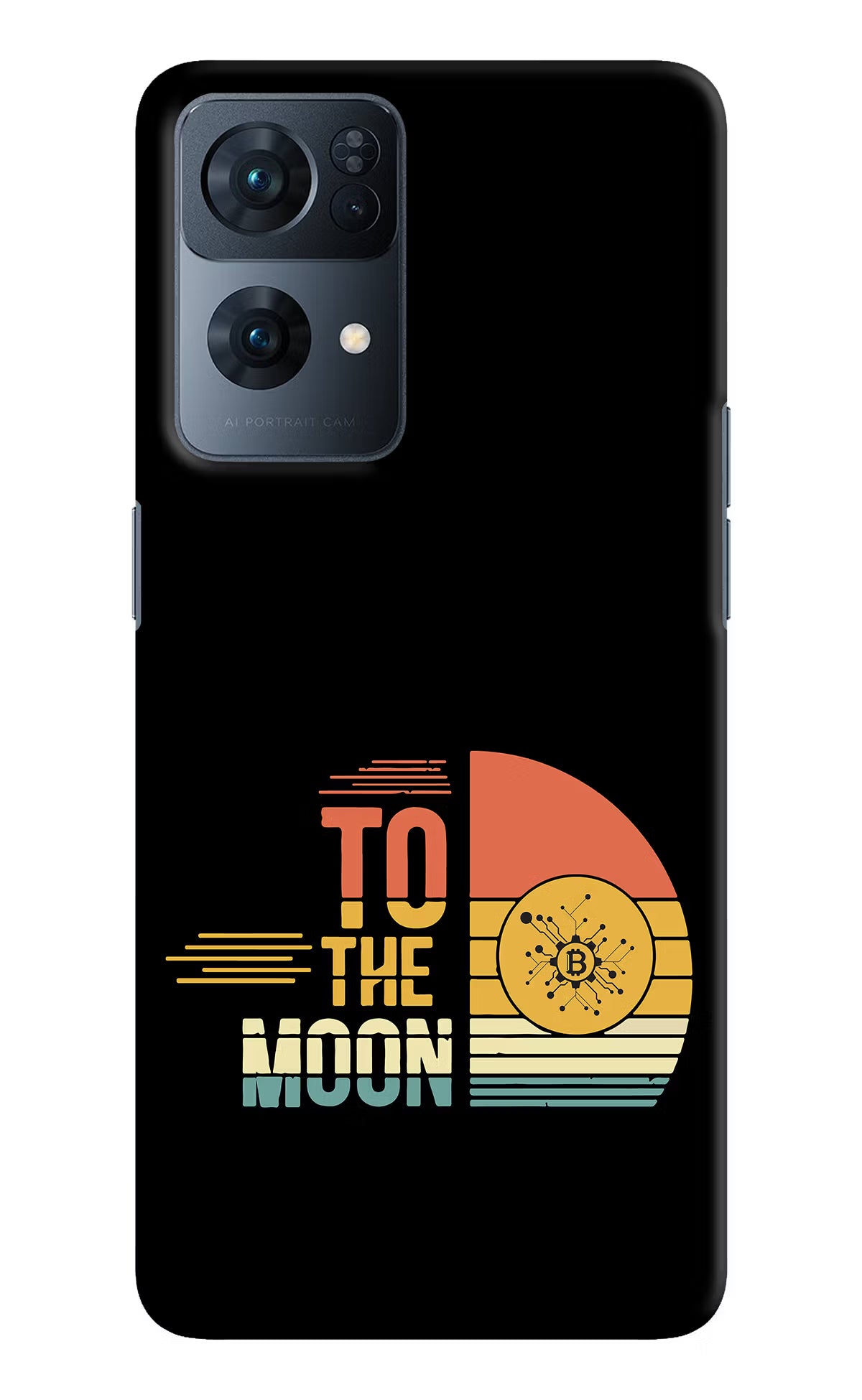 To the Moon Oppo Reno7 Pro 5G Hard Case Back Cover by Casekaro