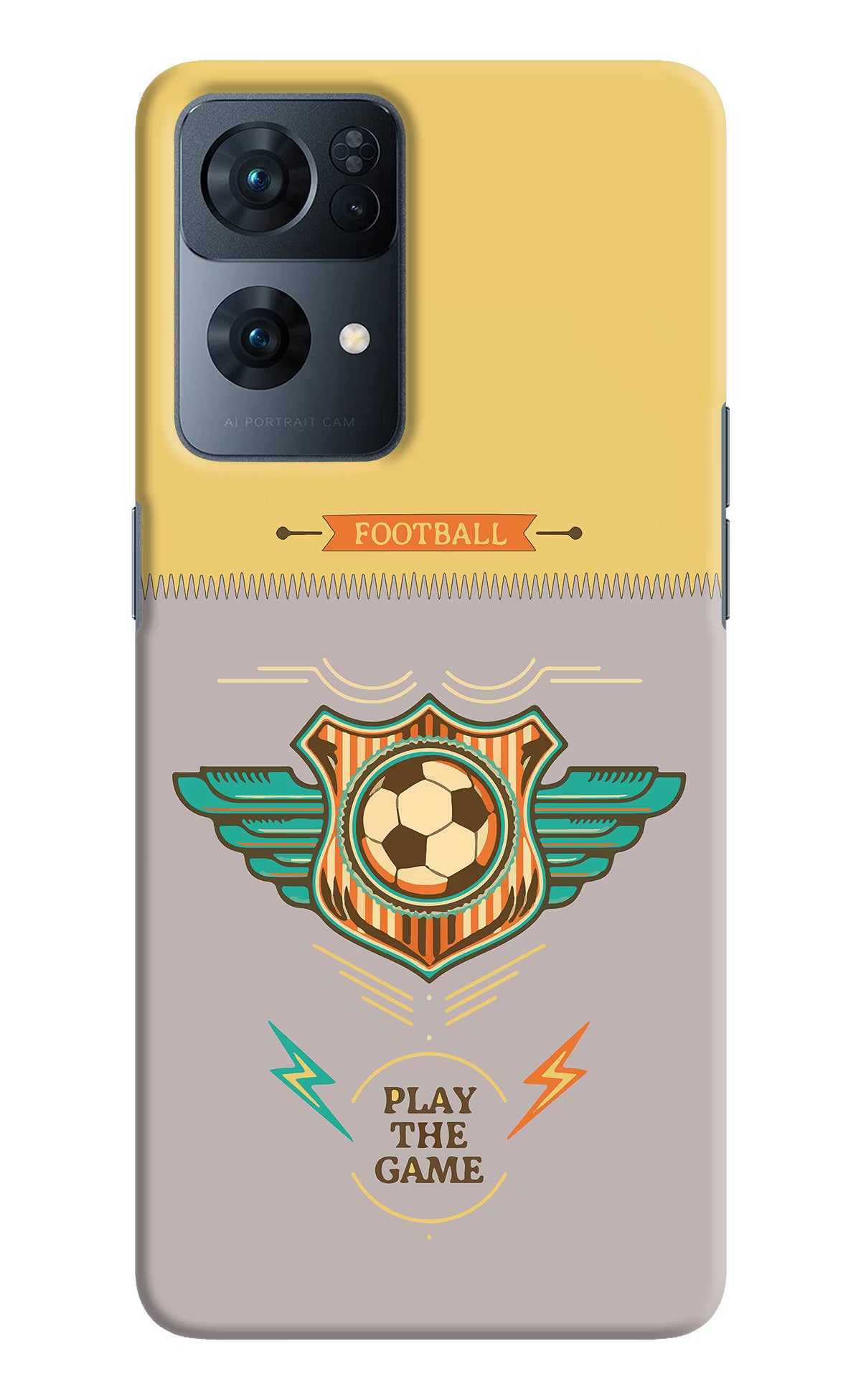 Football Oppo Reno7 Pro 5G Hard Case Back Cover by Casekaro