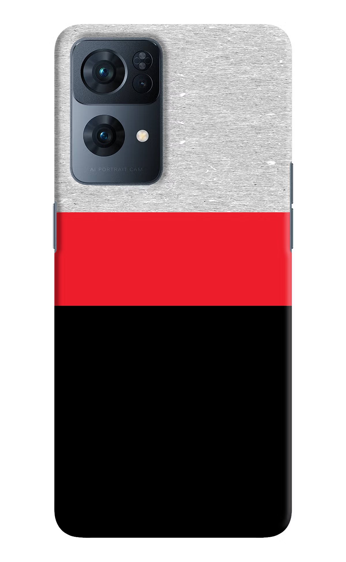 Tri Color Pattern Oppo Reno7 Pro 5G Hard Case Back Cover by Casekaro