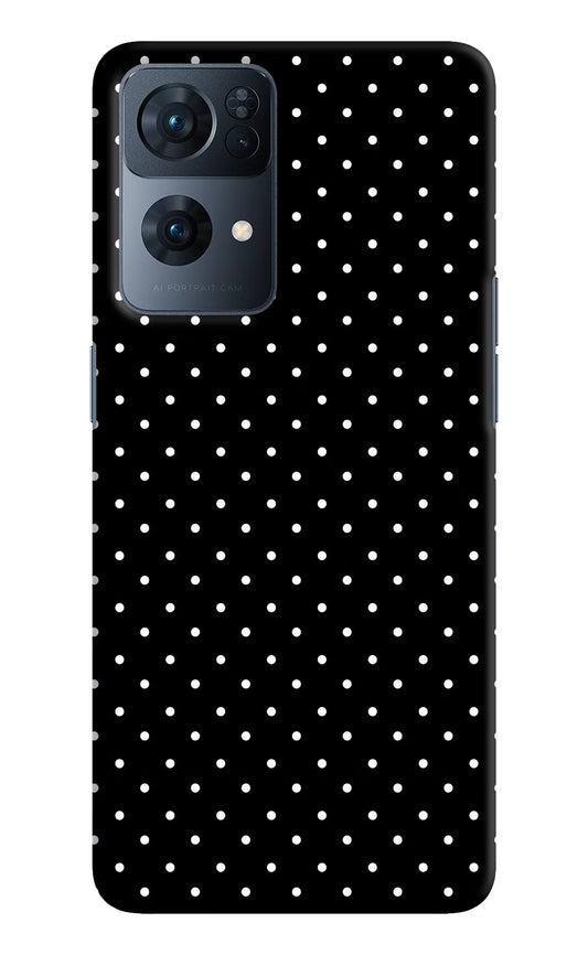 White Dots Oppo Reno7 Pro 5G Hard Case Back Cover by Casekaro