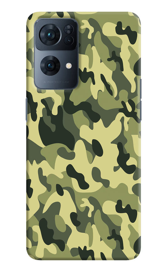Camouflage Oppo Reno7 Pro 5G Hard Case Back Cover by Casekaro