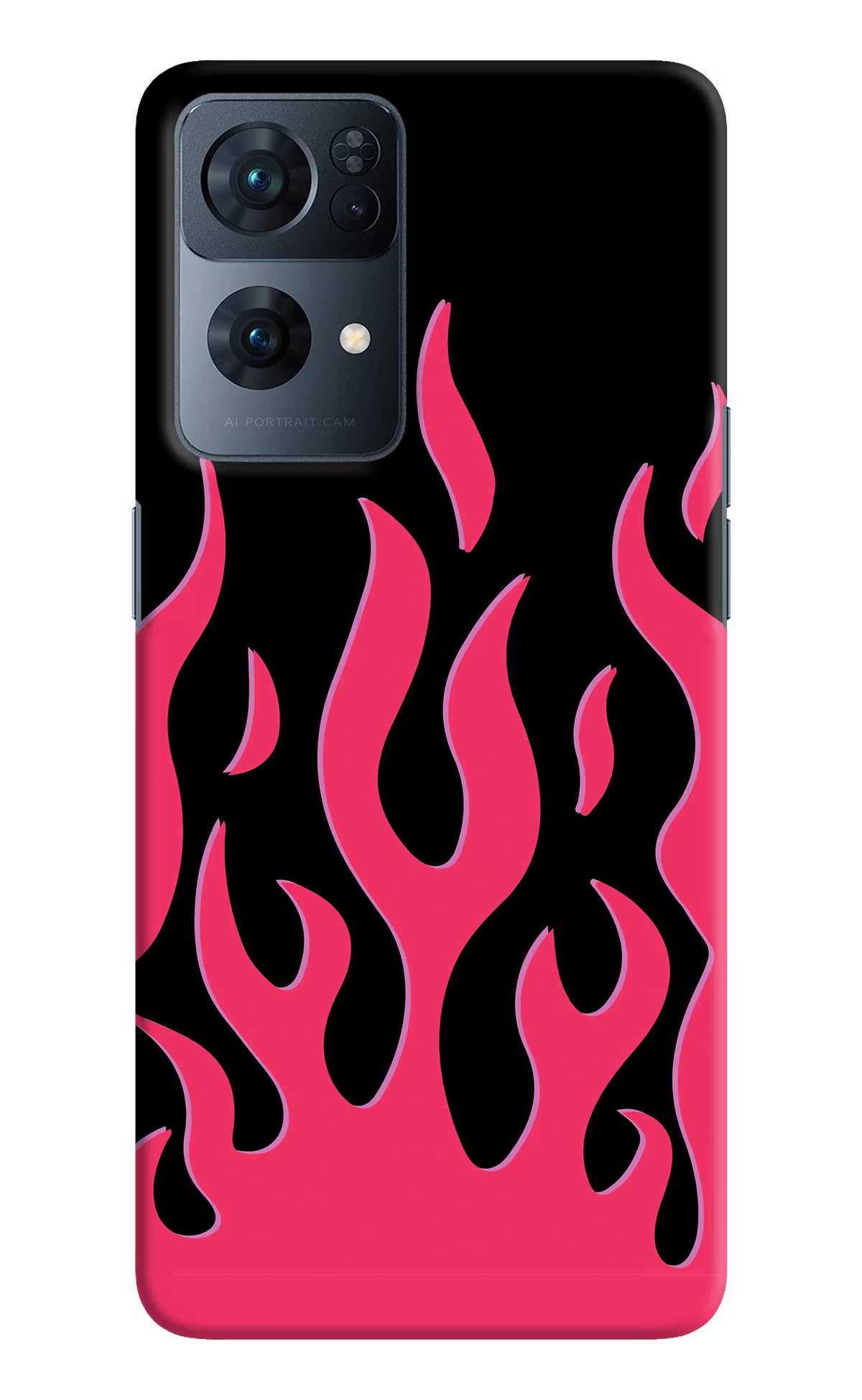 Fire Flames Oppo Reno7 Pro 5G Hard Case Back Cover by Casekaro