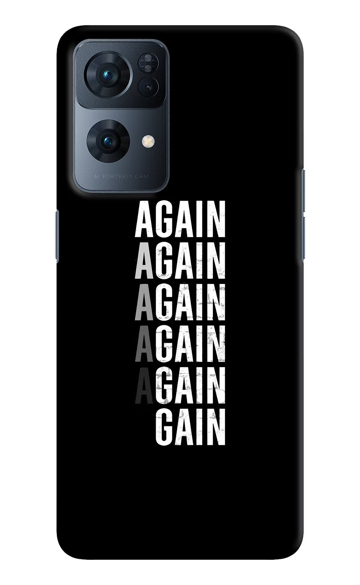 Again Again Gain Oppo Reno7 Pro 5G Hard Case Back Cover by Casekaro