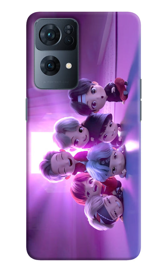 BTS Chibi Oppo Reno7 Pro 5G Hard Case Back Cover by Casekaro