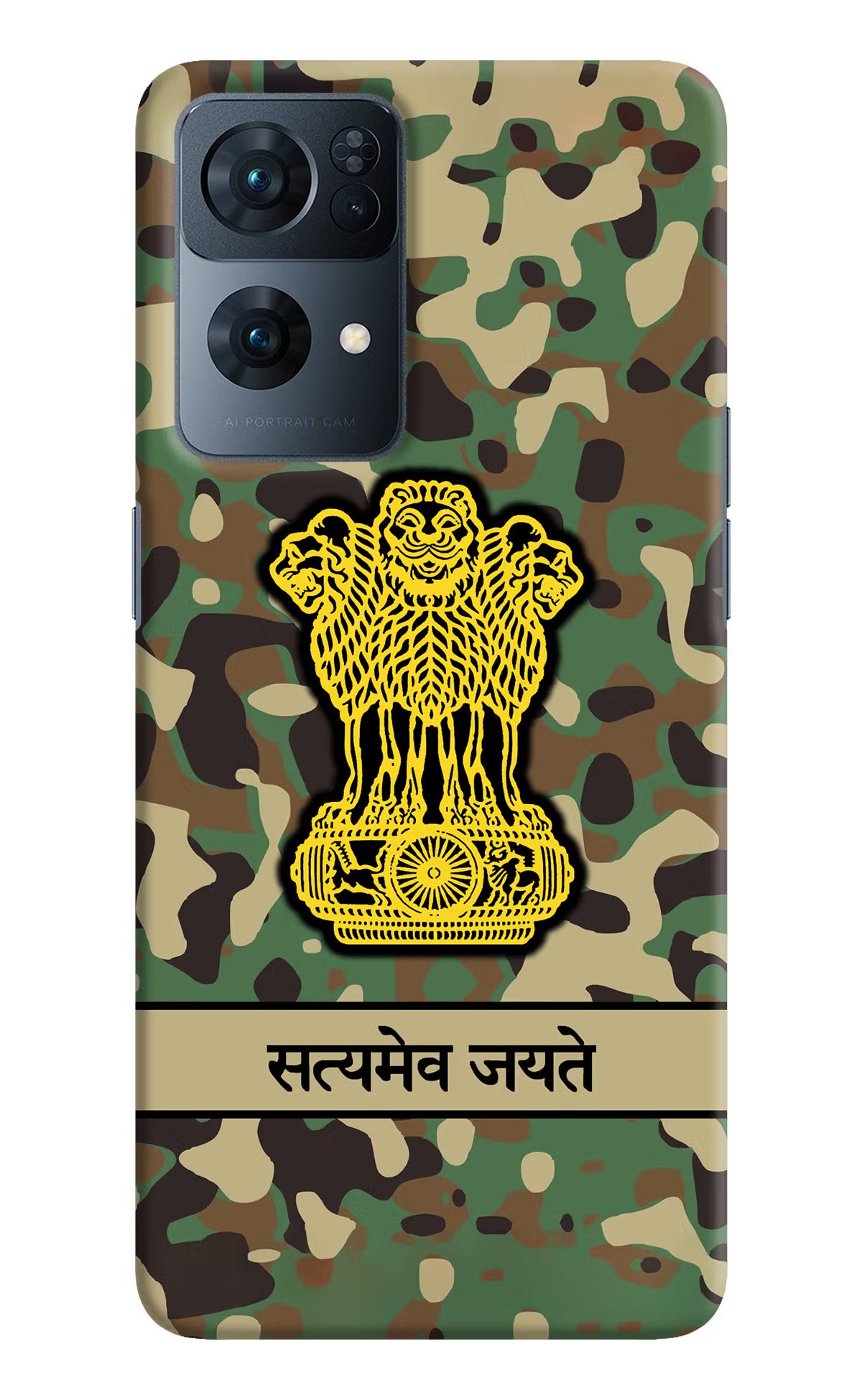 Satyamev Jayate Army Oppo Reno7 Pro 5G Hard Case Back Cover by Casekaro
