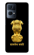 Satyamev Jayate Golden Oppo Reno7 Pro 5G Hard Case Back Cover by Casekaro
