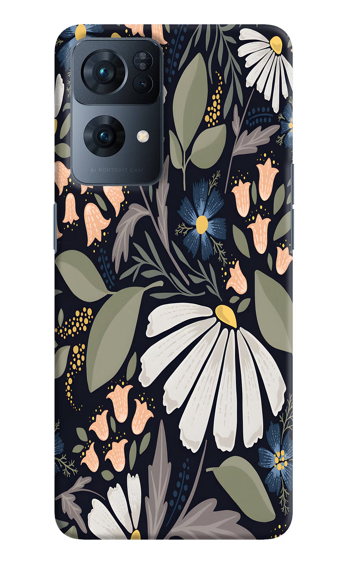 Flowers Art Oppo Reno7 Pro 5G Hard Case Back Cover by Casekaro