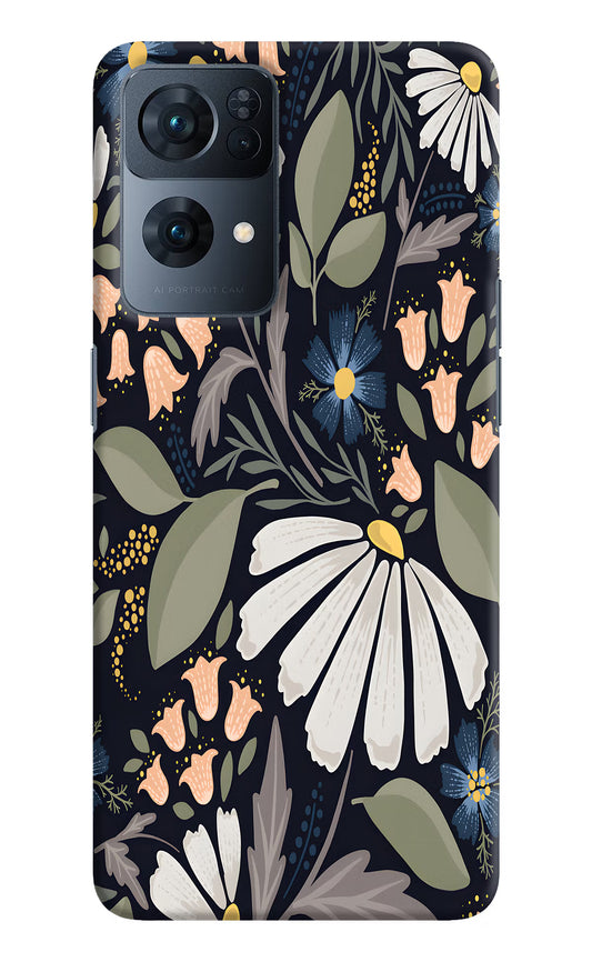 Flowers Art Oppo Reno7 Pro 5G Hard Case Back Cover by Casekaro
