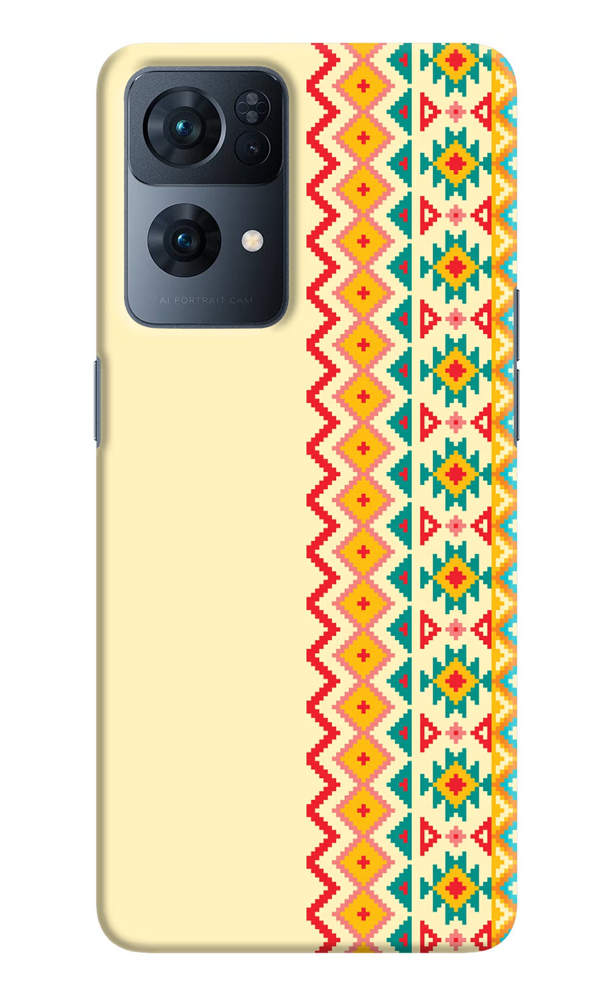 Ethnic Seamless Oppo Reno7 Pro 5G Hard Case Back Cover by Casekaro