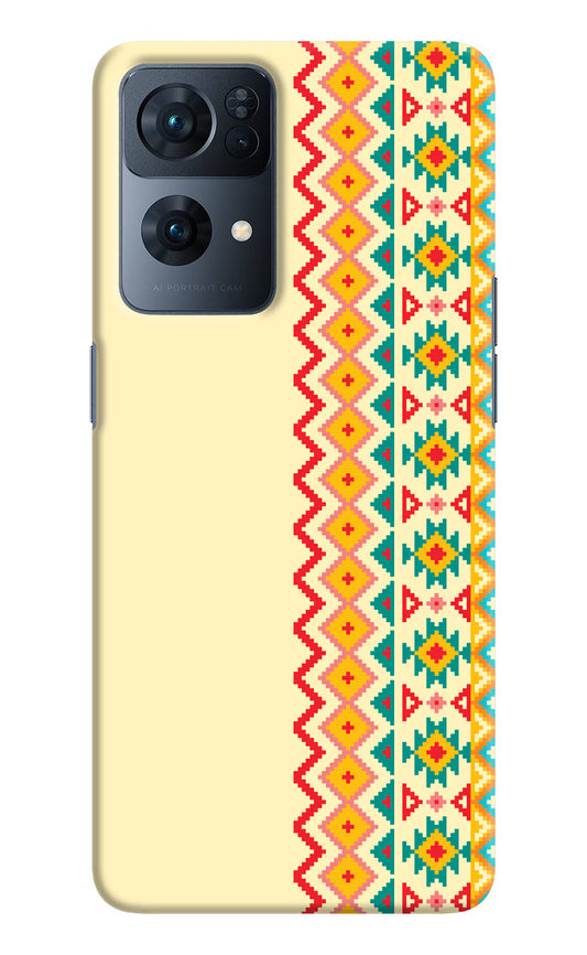 Ethnic Seamless Oppo Reno7 Pro 5G Hard Case Back Cover by Casekaro