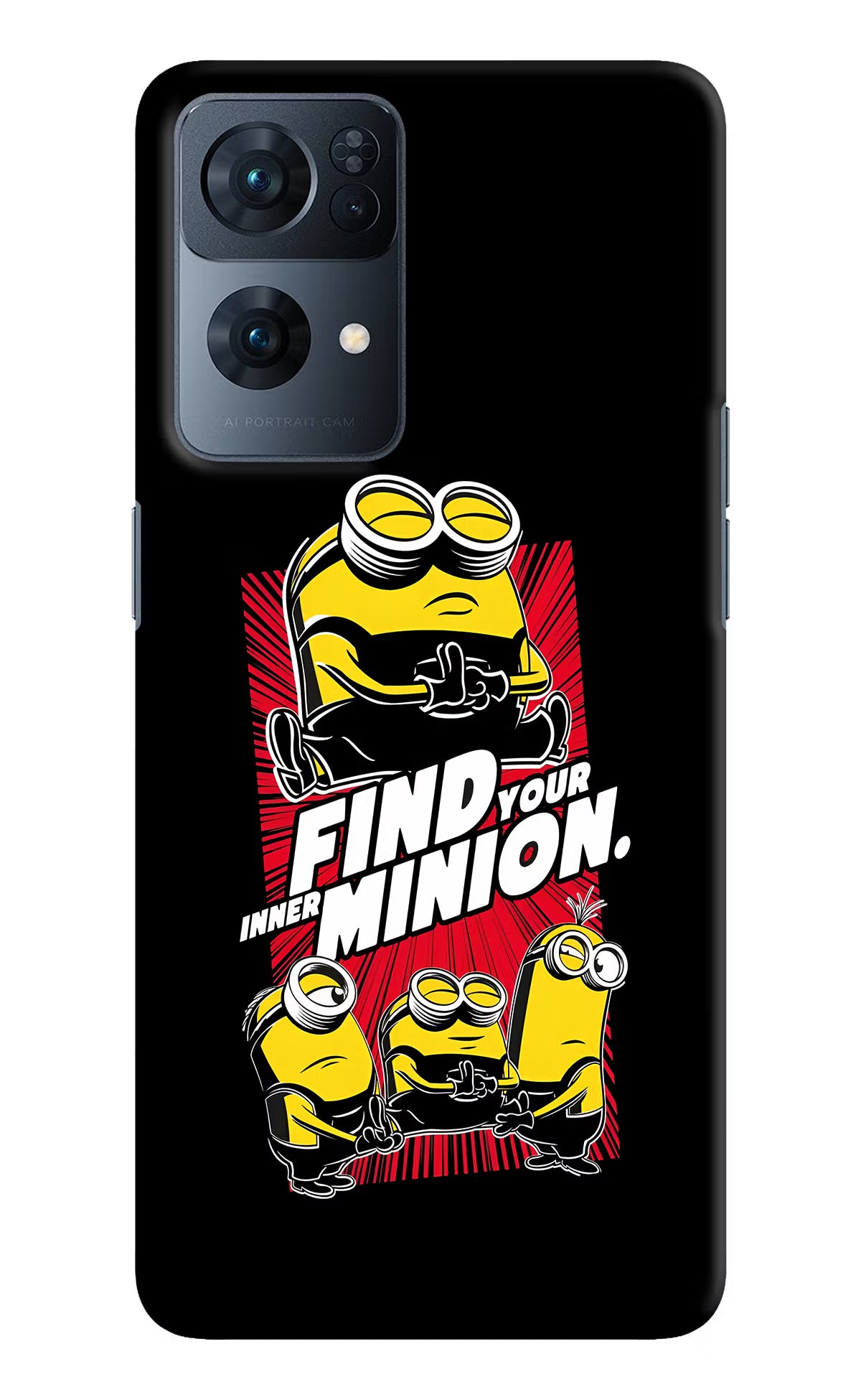 Find your inner Minion Oppo Reno7 Pro 5G Hard Case Back Cover by Casekaro
