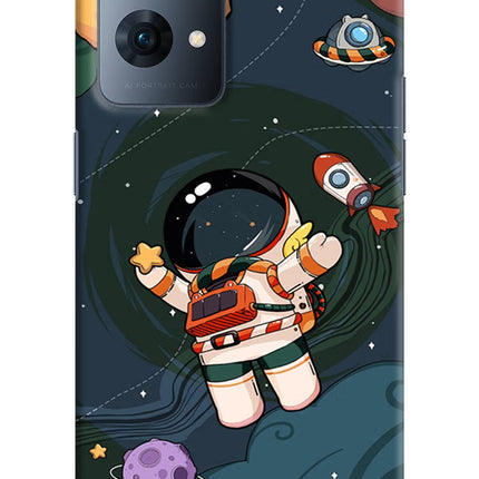 Cartoon Astronaut Oppo Reno7 Pro 5G Hard Case Back Cover by Casekaro