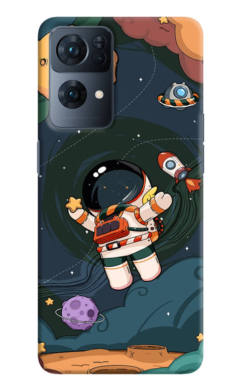 Cartoon Astronaut Oppo Reno7 Pro 5G Back Cover