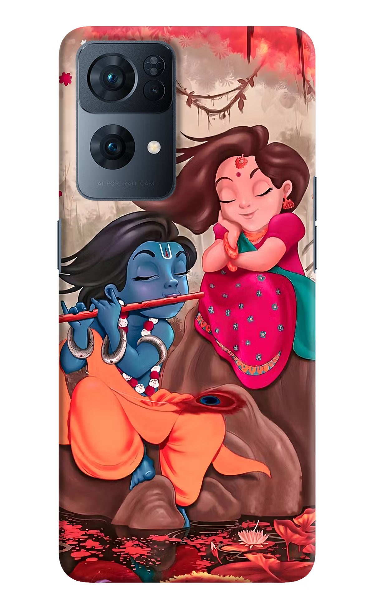 Radhe Krishna Oppo Reno7 Pro 5G Hard Case Back Cover by Casekaro