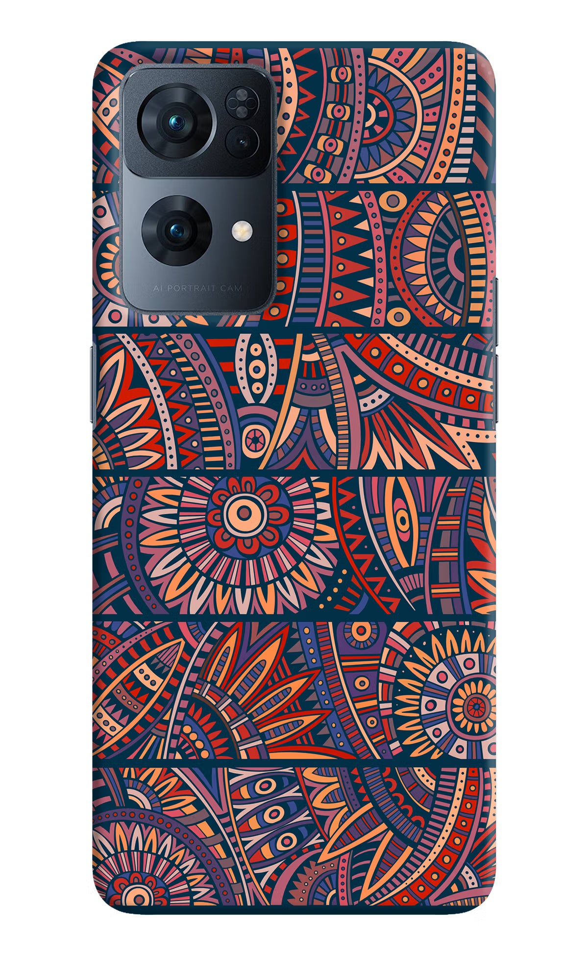 African Culture Design Oppo Reno7 Pro 5G Hard Case Back Cover by Casekaro