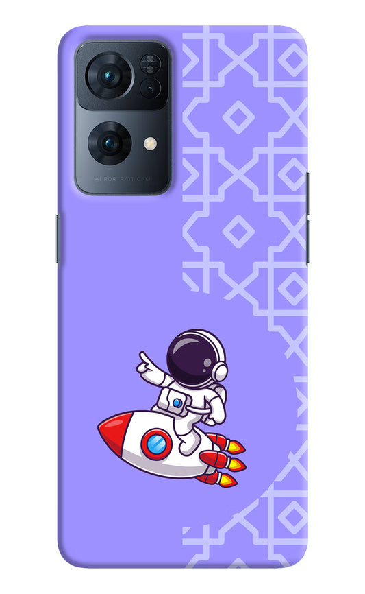 Cute Astronaut Oppo Reno7 Pro 5G Hard Case Back Cover by Casekaro