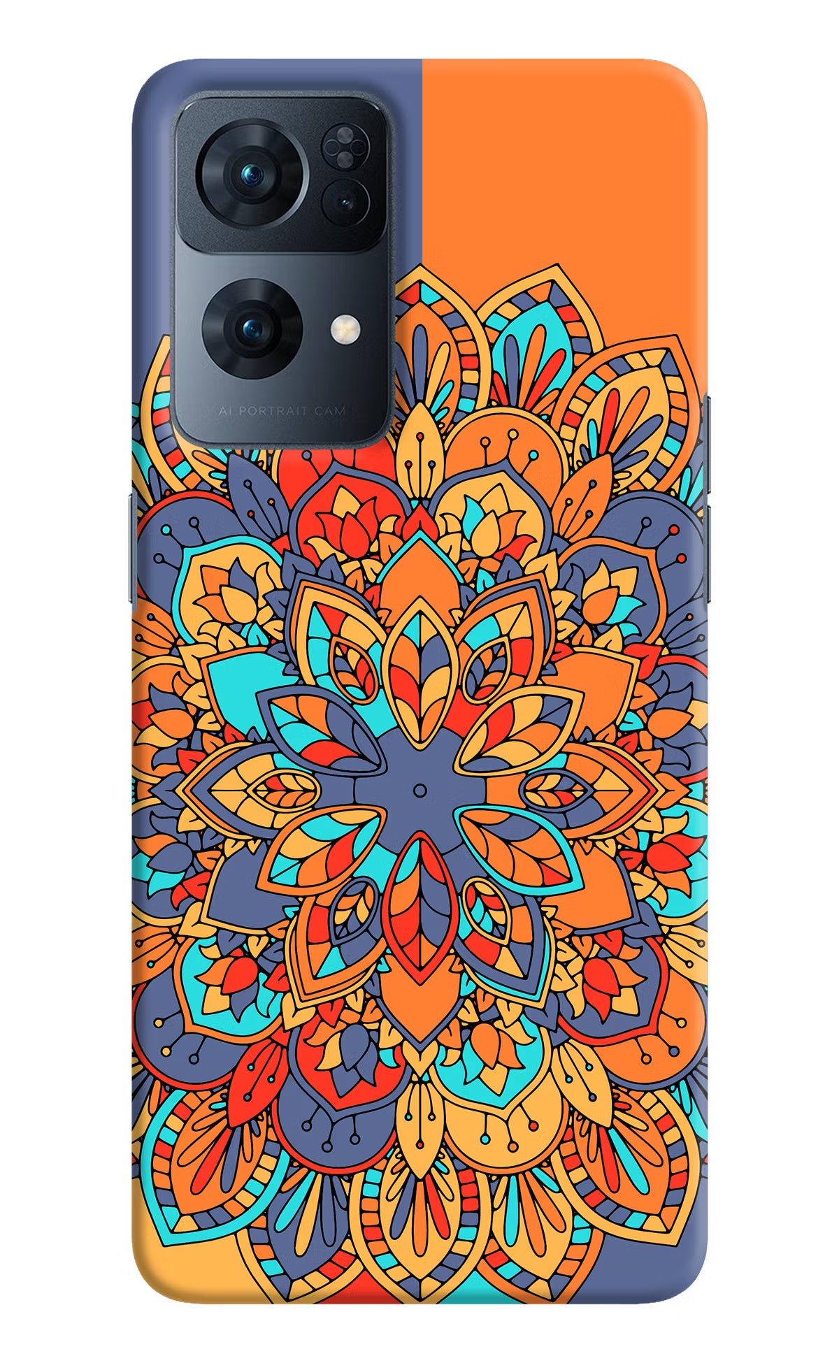 Color Mandala Oppo Reno7 Pro 5G Hard Case Back Cover by Casekaro