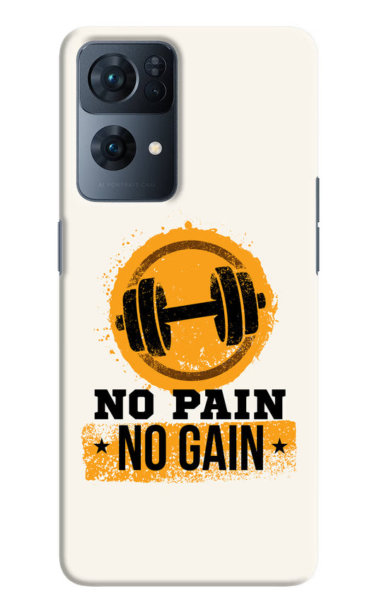 No Pain No Gain Oppo Reno7 Pro 5G Hard Case Back Cover by Casekaro