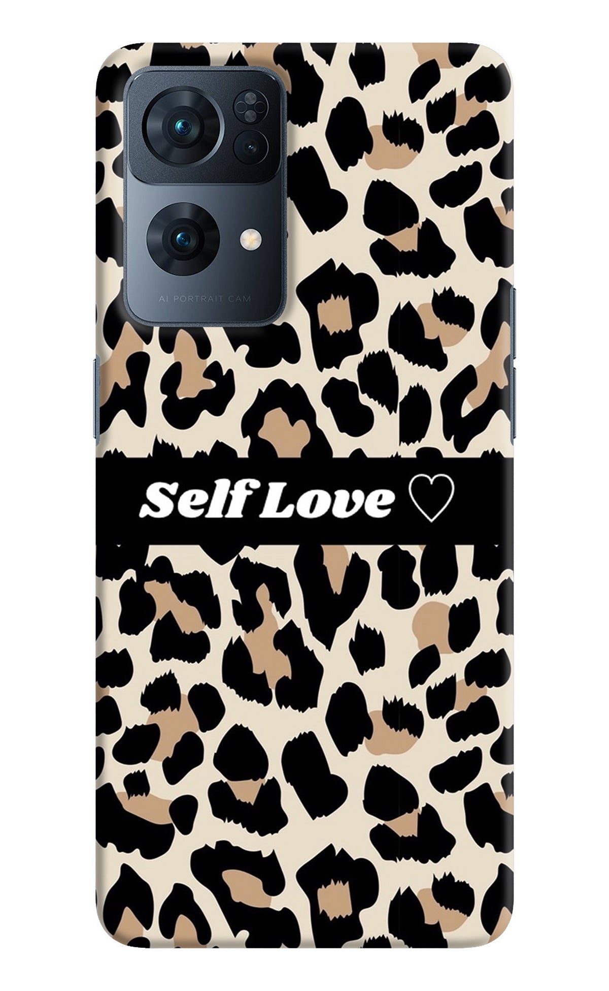 Leopard Print Self Love Oppo Reno7 Pro 5G Back Cover