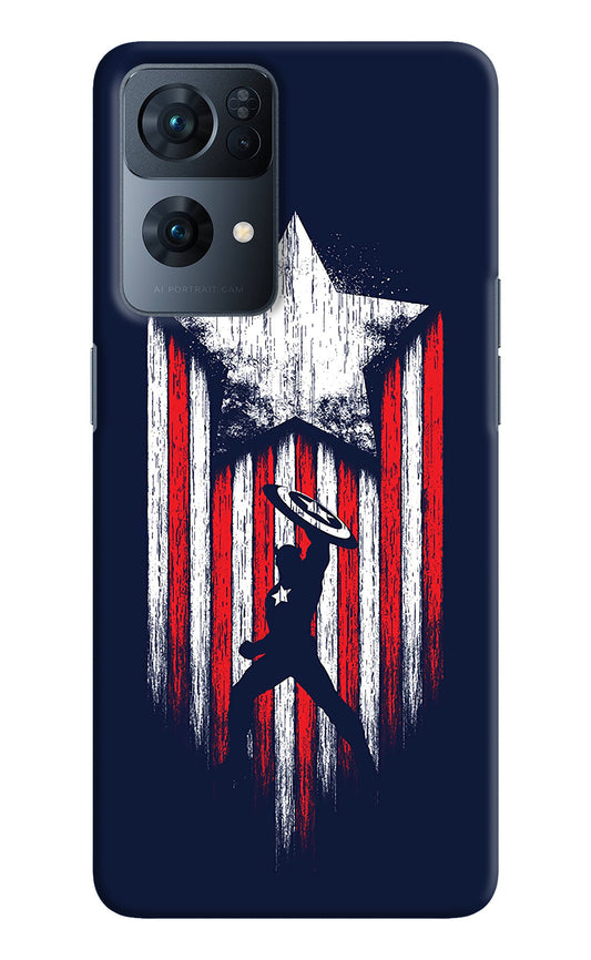 Captain America Marvel Art Oppo Reno7 Pro 5G Back Cover