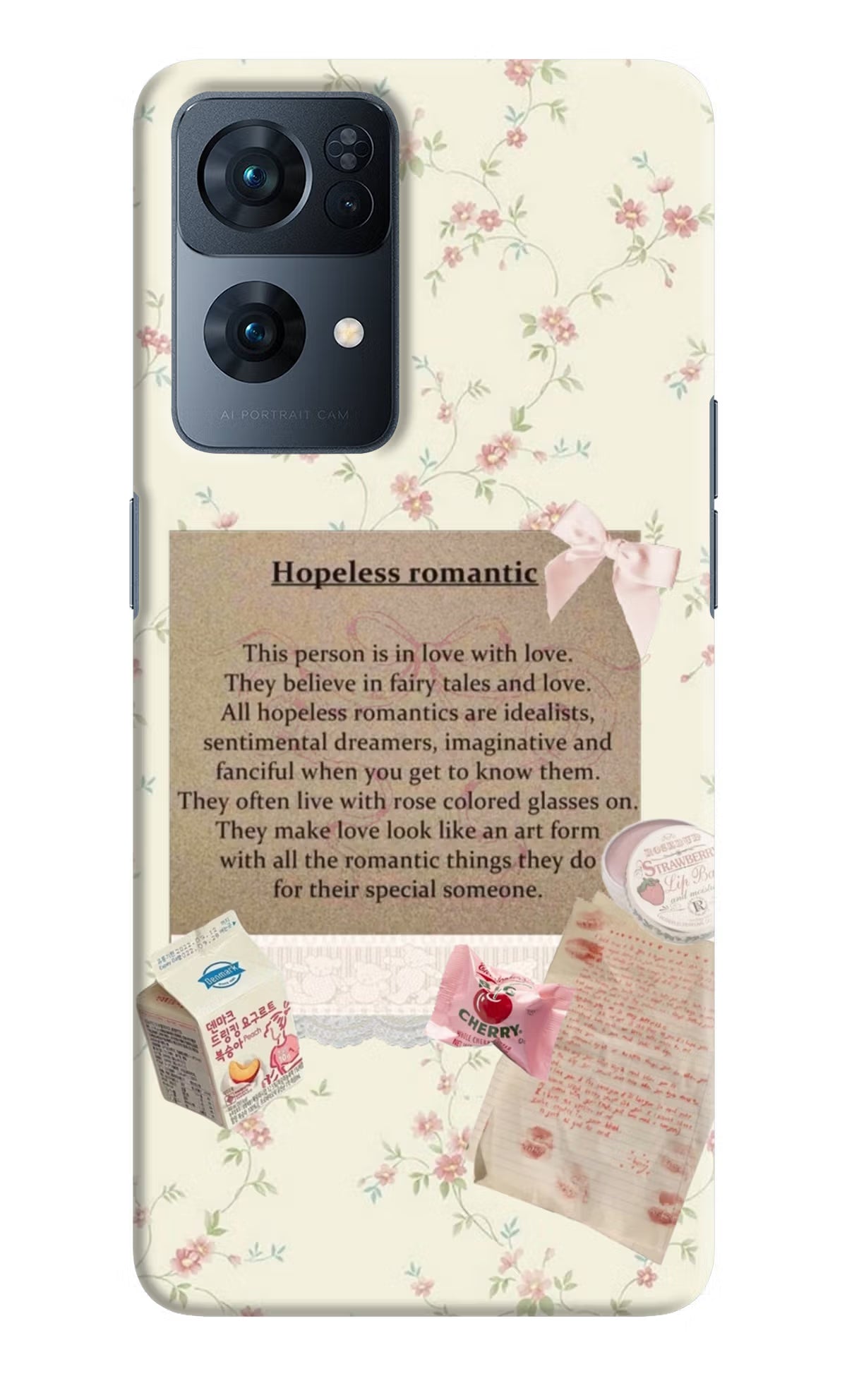 Hopeless Romantic Oppo Reno7 Pro 5G Hard Case Back Cover by Casekaro
