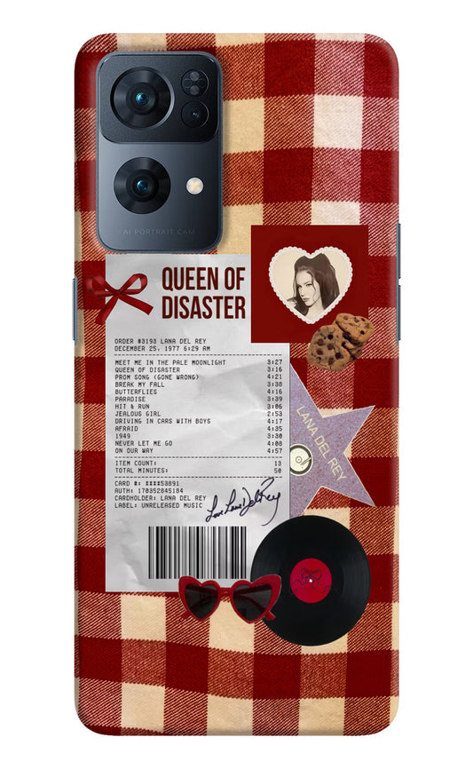 Queen of Disaster Oppo Reno7 Pro 5G Hard Case Back Cover by Casekaro