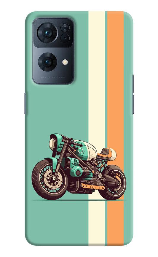 Striped Moto Drift Oppo Reno7 Pro 5G Hard Case Back Cover by Casekaro