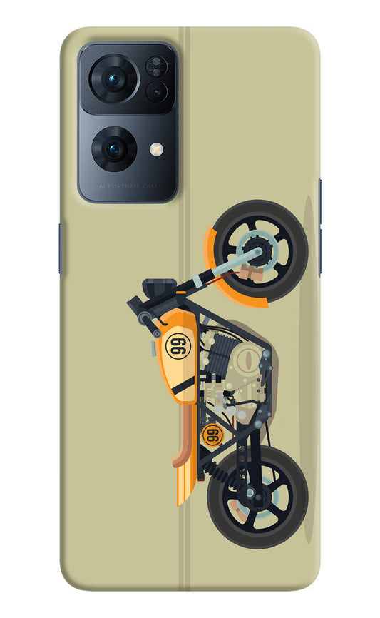 Vertical Speedster Oppo Reno7 Pro 5G Hard Case Back Cover by Casekaro