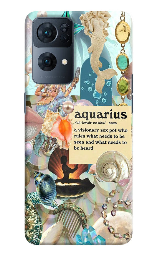 Aquarius Zodiac Oppo Reno7 Pro 5G Hard Case Back Cover by Casekaro