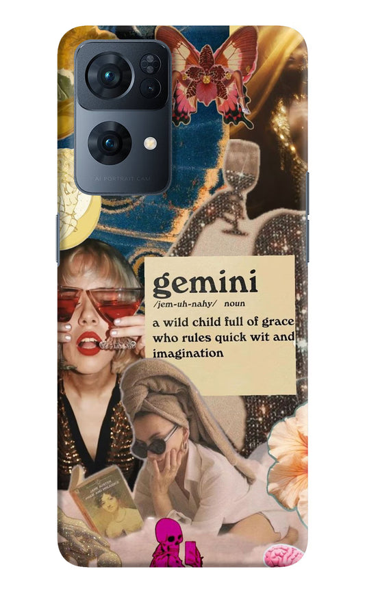 Gemini Zodiac Oppo Reno7 Pro 5G Hard Case Back Cover by Casekaro