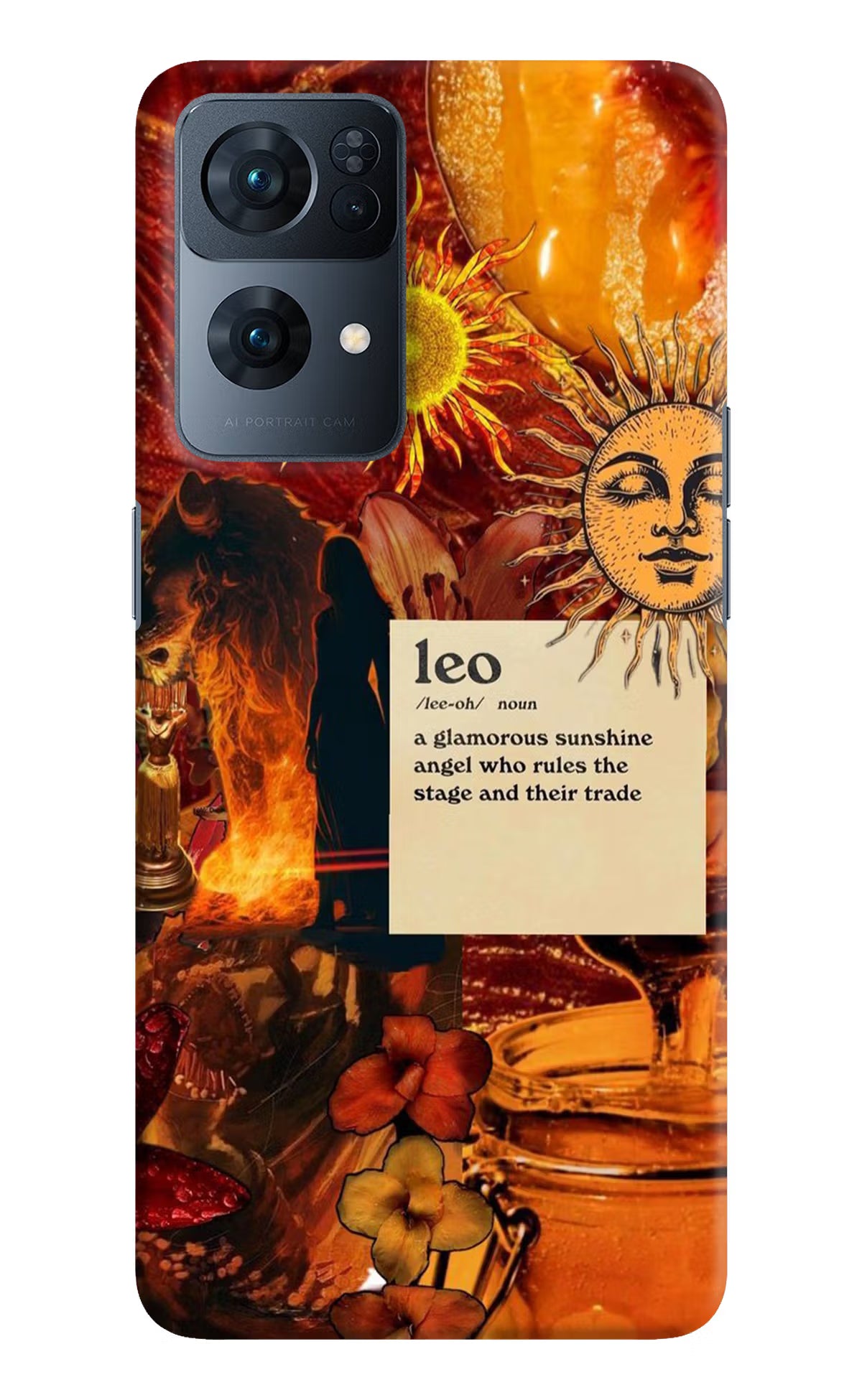 Leo Zodiac Oppo Reno7 Pro 5G Hard Case Back Cover by Casekaro