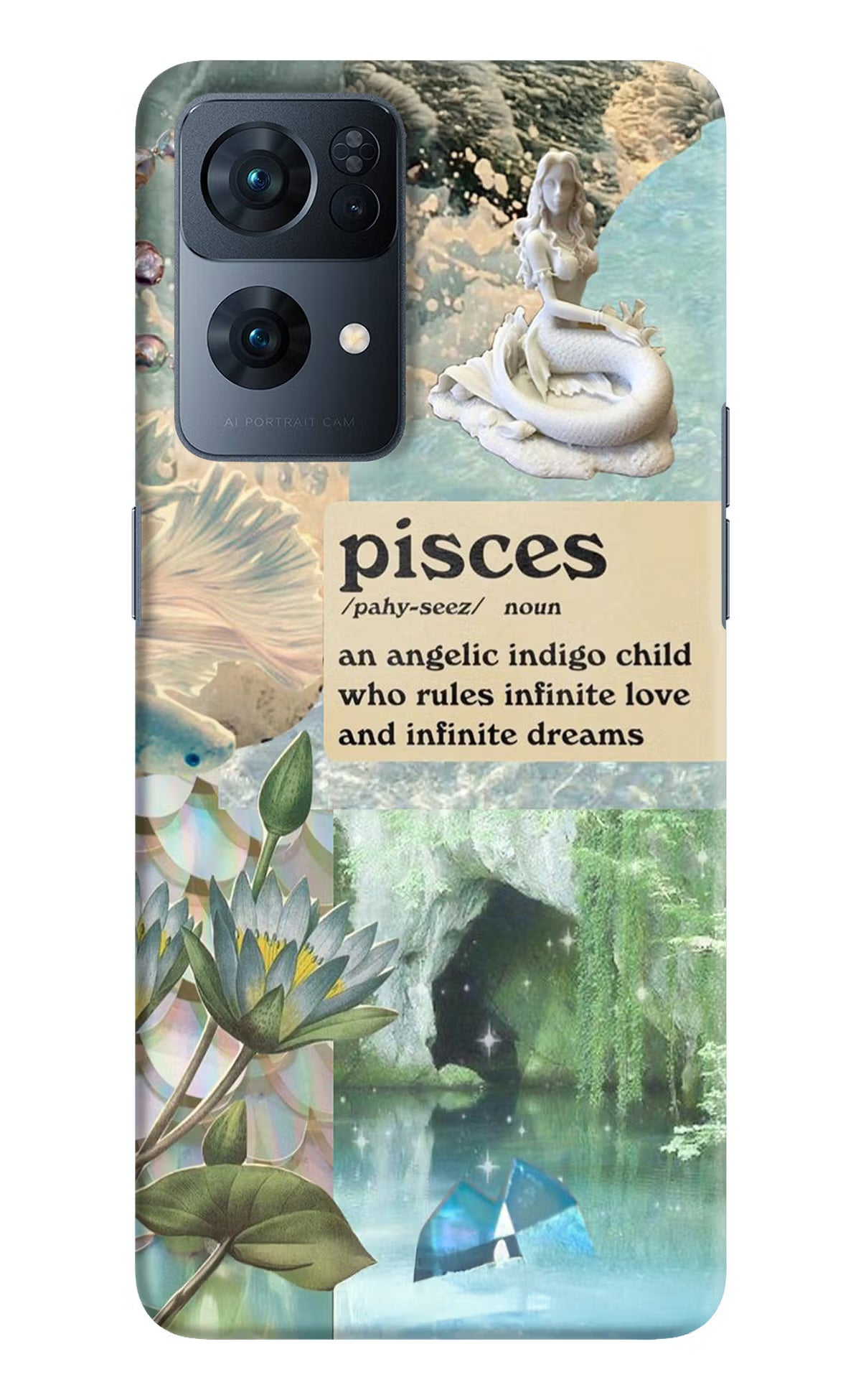 Pisces Zodiac Oppo Reno7 Pro 5G Hard Case Back Cover by Casekaro