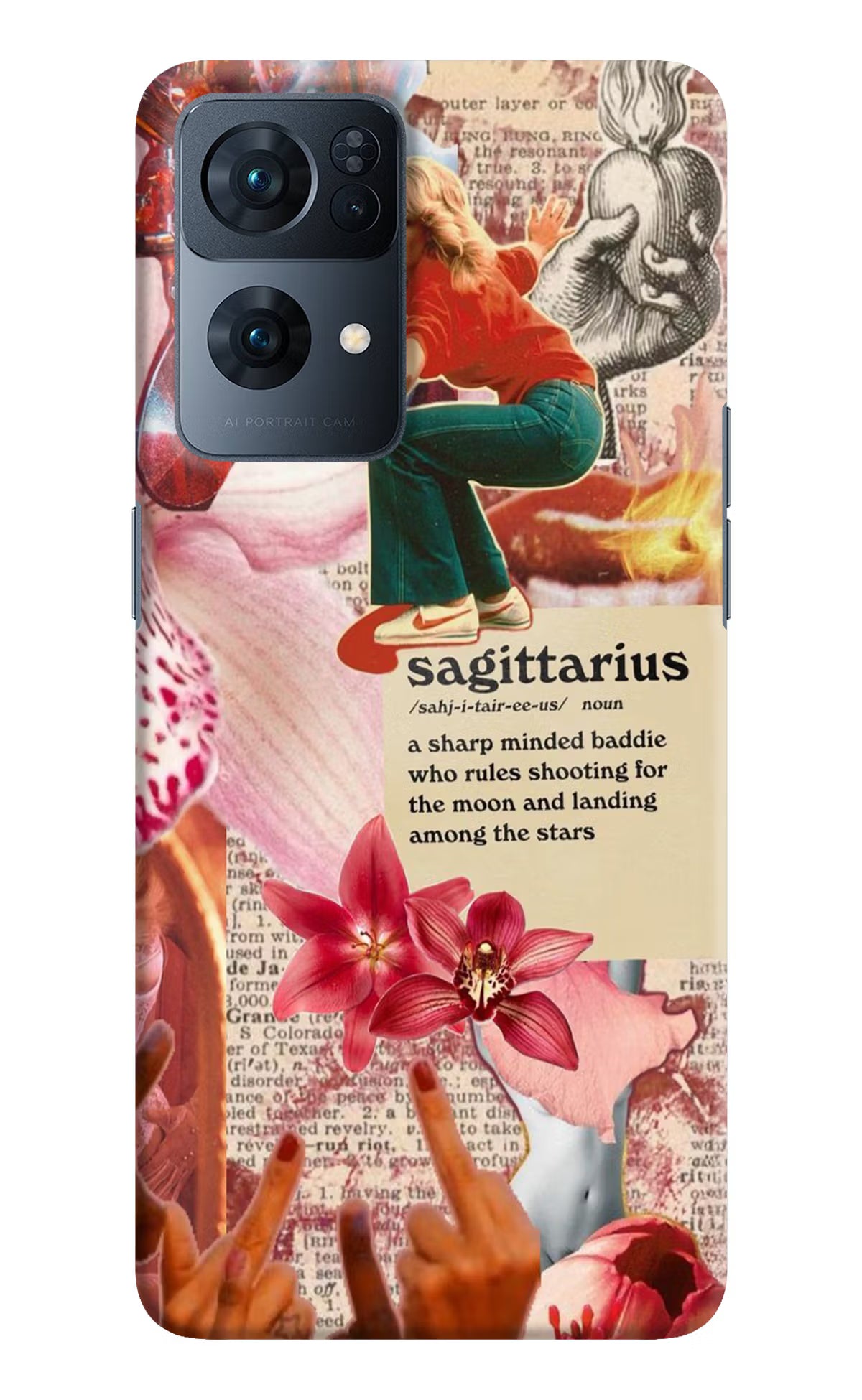 Sagittarius Zodiac Oppo Reno7 Pro 5G Hard Case Back Cover by Casekaro