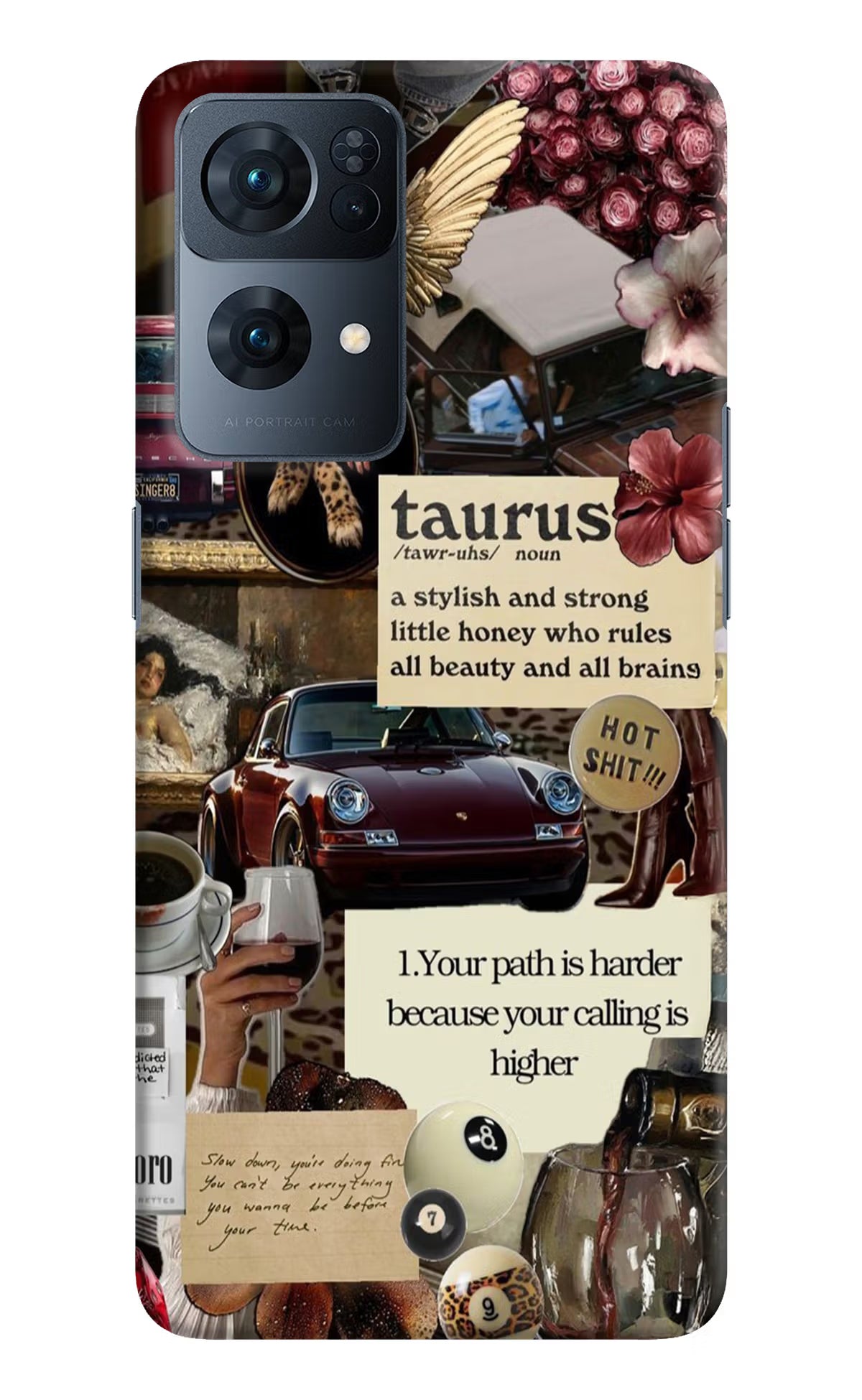 Taurus Zodiac Oppo Reno7 Pro 5G Hard Case Back Cover by Casekaro