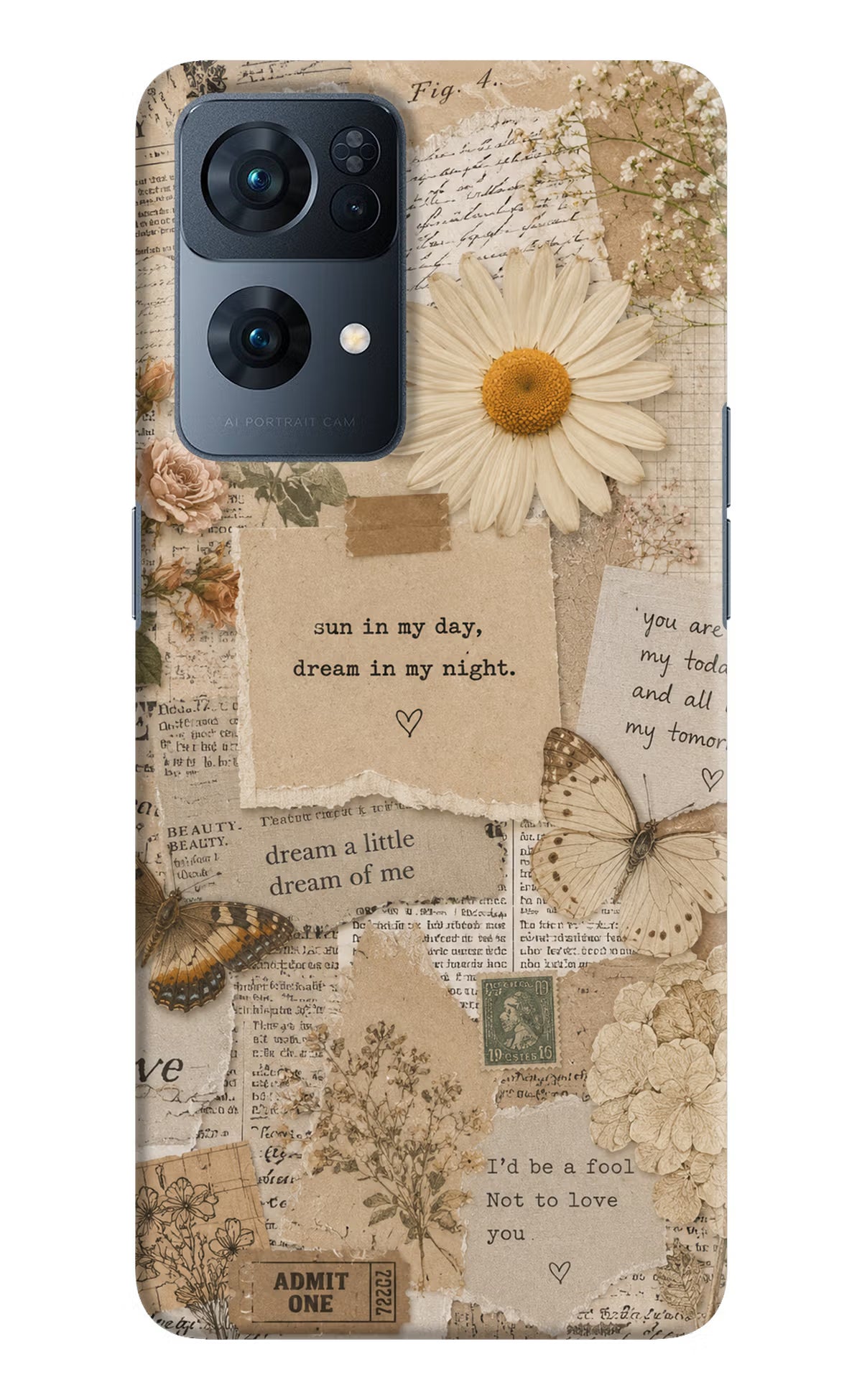 Vintage case Oppo Reno7 Pro 5G Back Cover