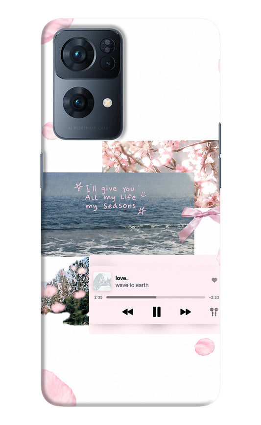 Wave to earth Oppo Reno7 Pro 5G Hard Case Back Cover by Casekaro