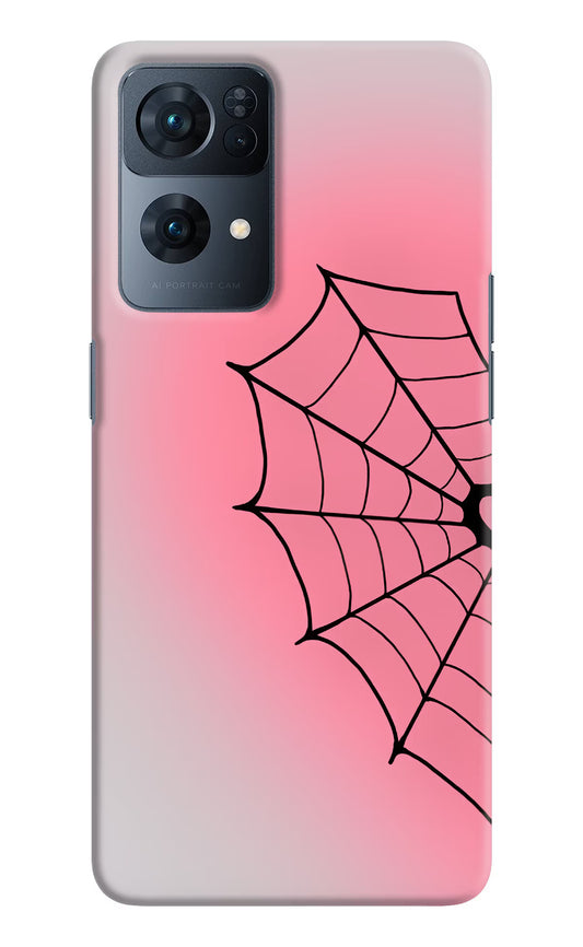 Pink Web Oppo Reno7 Pro 5G Hard Case Back Cover by Casekaro