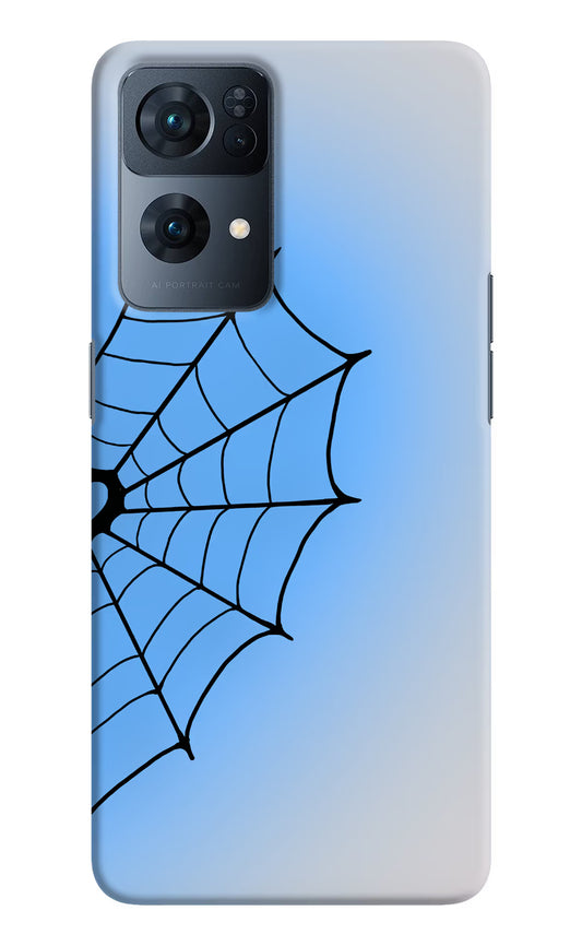 Blue Web Oppo Reno7 Pro 5G Hard Case Back Cover by Casekaro