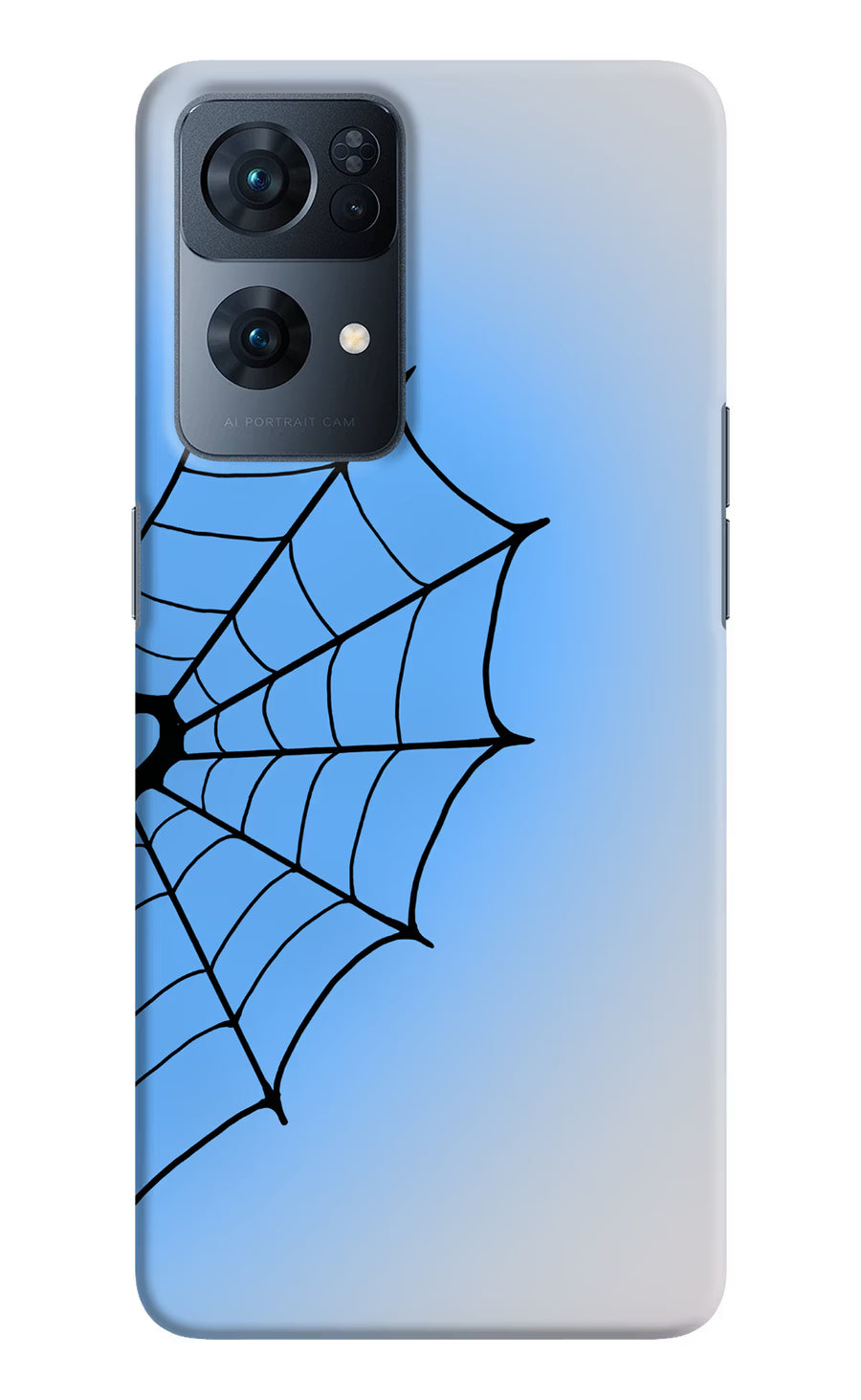 Blue Web Oppo Reno7 Pro 5G Back Cover, Hard case