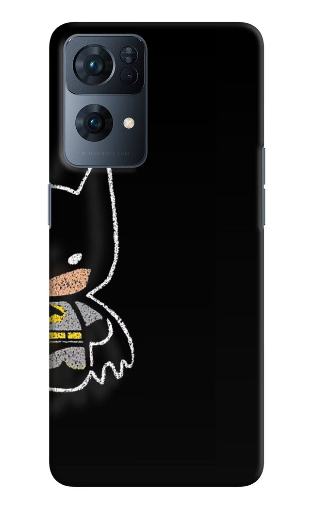 Bat Kitty Oppo Reno7 Pro 5G Hard Case Back Cover by Casekaro