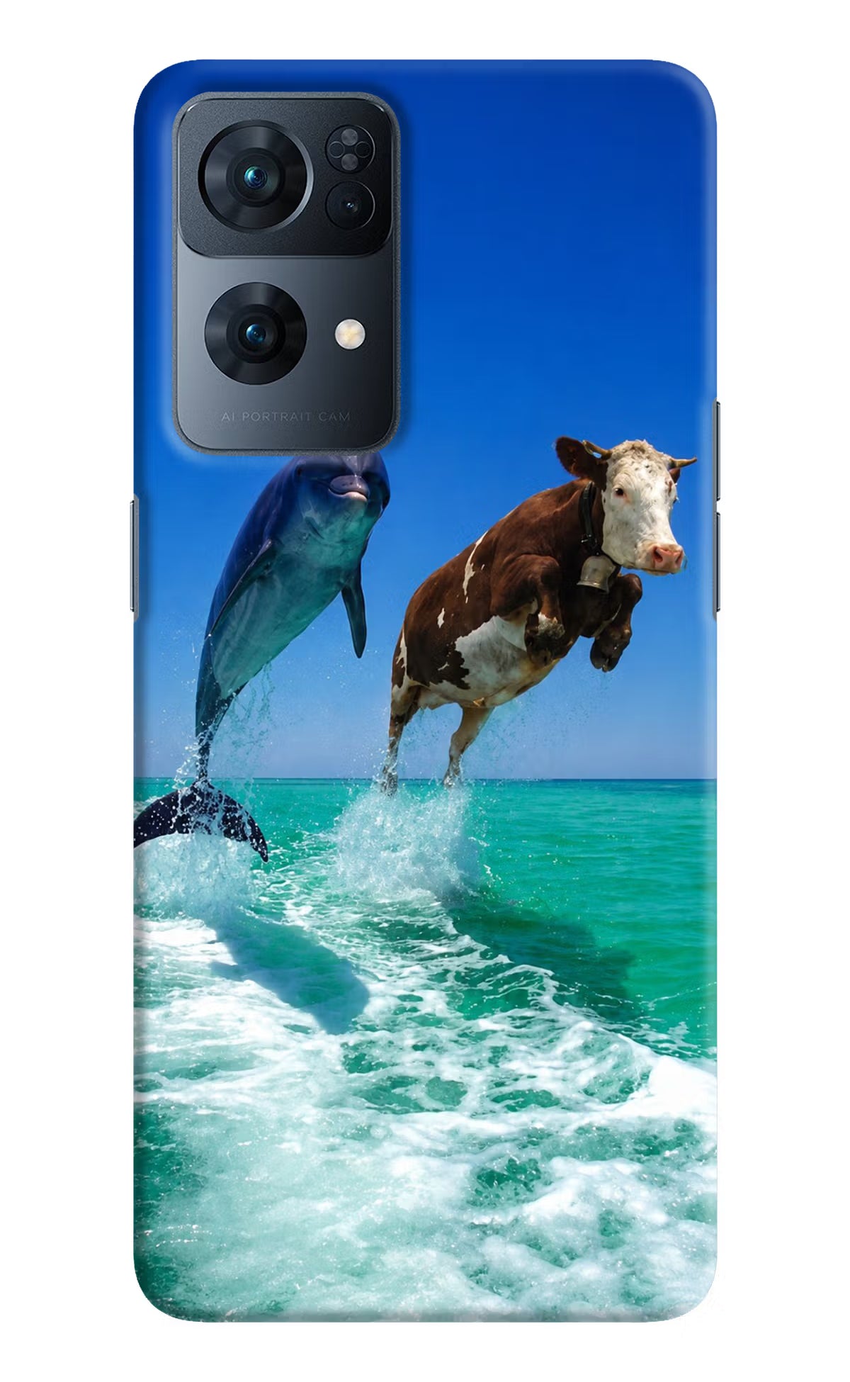 Dolphin vs Cow Oppo Reno7 Pro 5G Back Cover