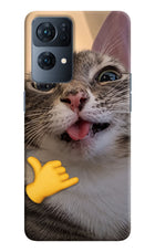 Silly Cat Call Oppo Reno7 Pro 5G Hard Case Back Cover by Casekaro