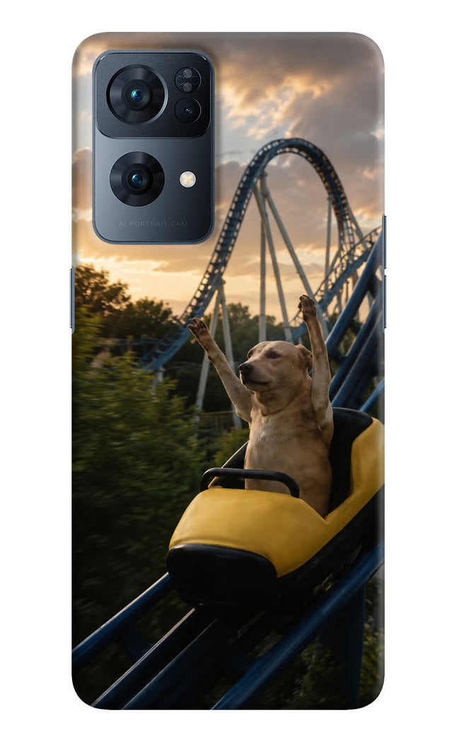 Rollercoaster Dog Oppo Reno7 Pro 5G Hard Case Back Cover by Casekaro