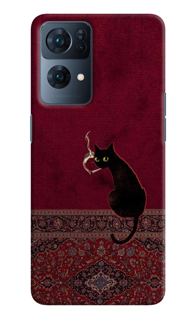 Midnight Cat Oppo Reno7 Pro 5G Hard Case Back Cover by Casekaro