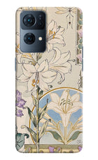 White Lily Oppo Reno7 Pro 5G Back Cover